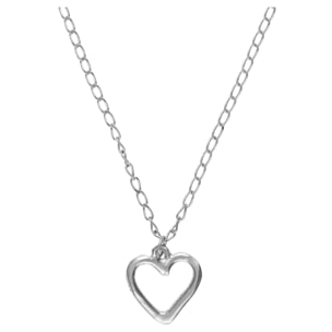 Gargantilla cadena plata chapado corazón Heart