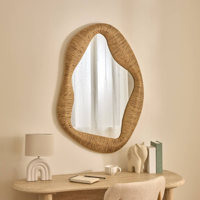 Miroir Sanoa ovale 4,5x96,5cm beige