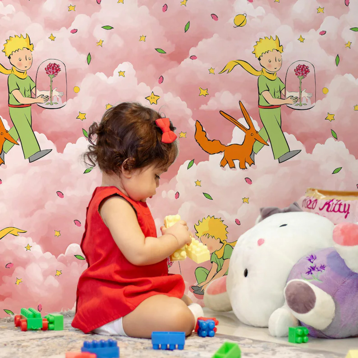 Carta da Parati Ufficiale Il Piccolo Principe Rosa Amore