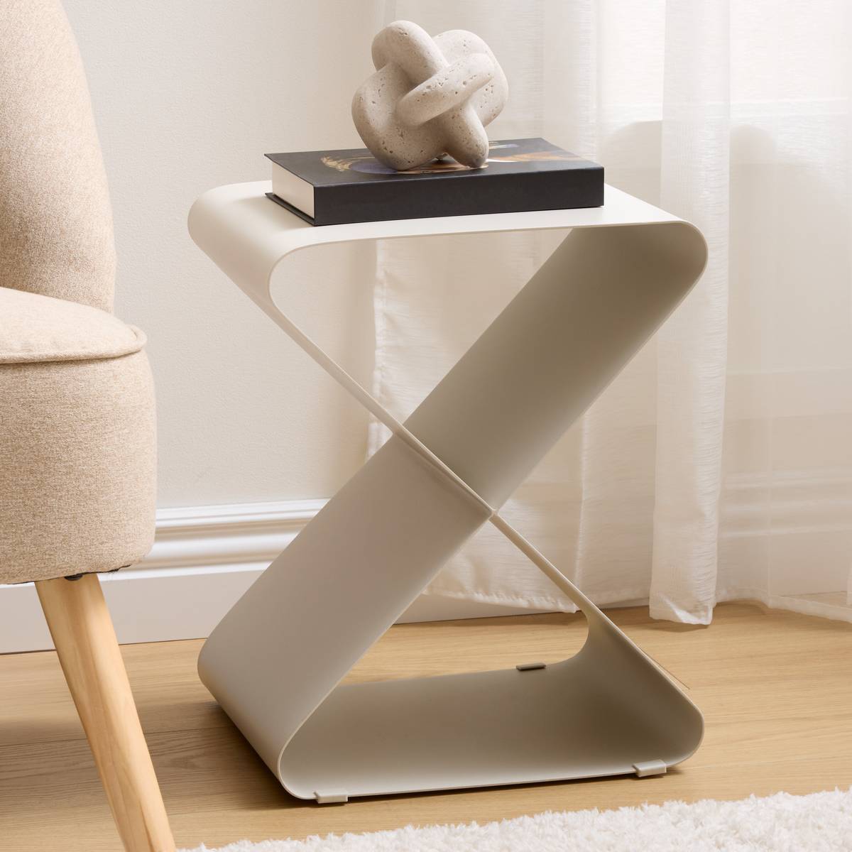 Table d'appoint Elder beige 35,5x30x45,5cm