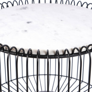 Table basse PUNO Fait à la main en Marbre