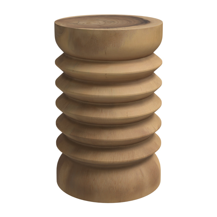 Tabouret rond en bois de suar D30 cm - Lewa