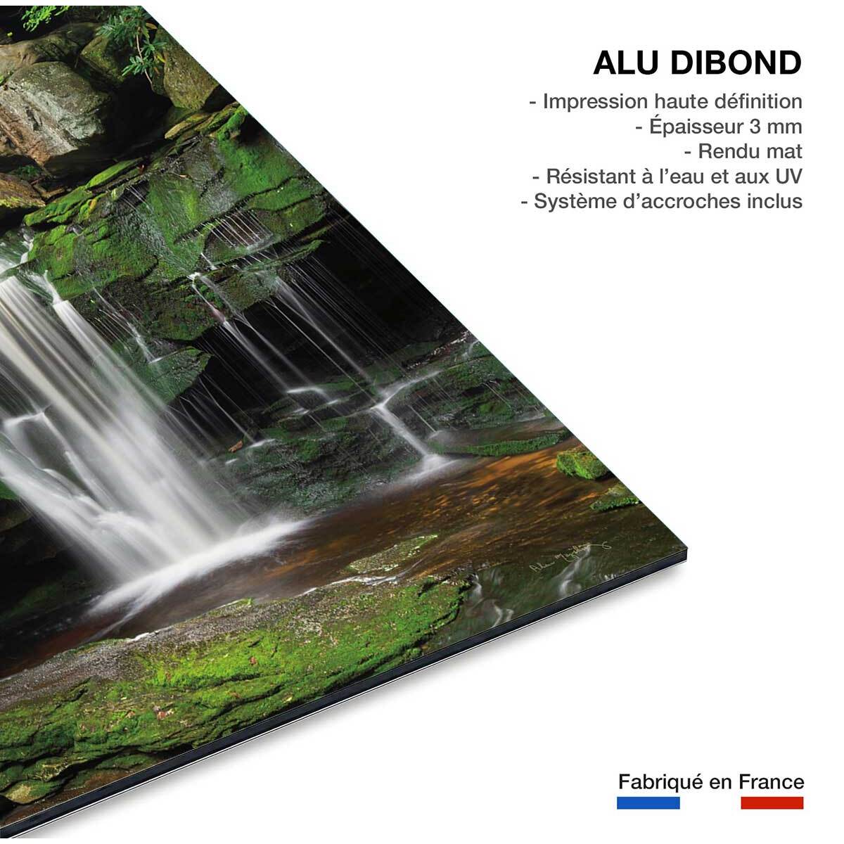 Tableau cascade chutes d'elakala ouest  Tableau alu Dibond