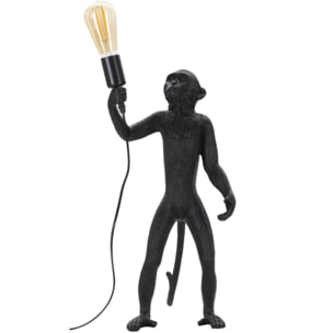 LAMPADA DA TAVOLO MONKEY NERO CM Ø 26X34X55
