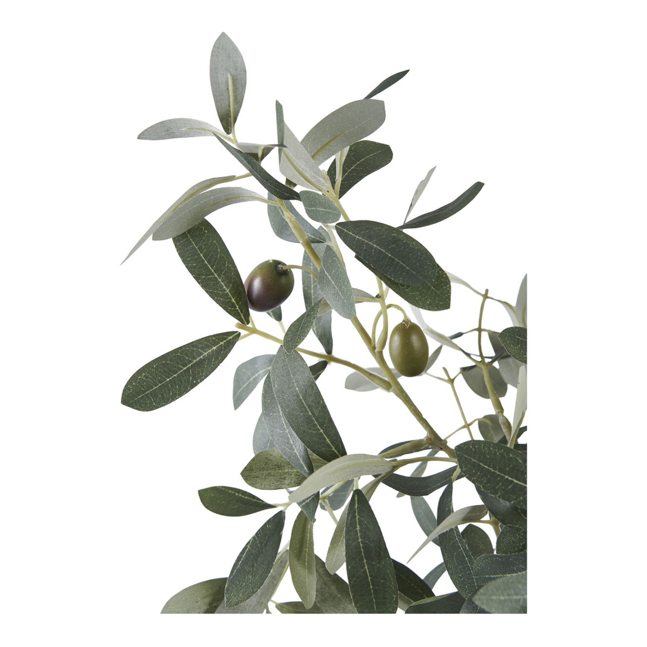 Ulivo artificiale in vaso nero H61 cm