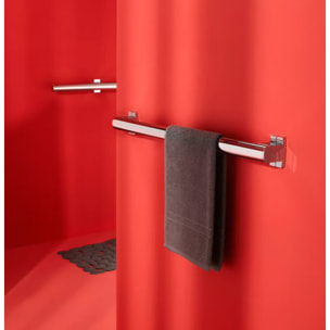 Barre de maintien droite PMR PELLET Design 40 cm aluminium anodisé brillant caches résine chromée