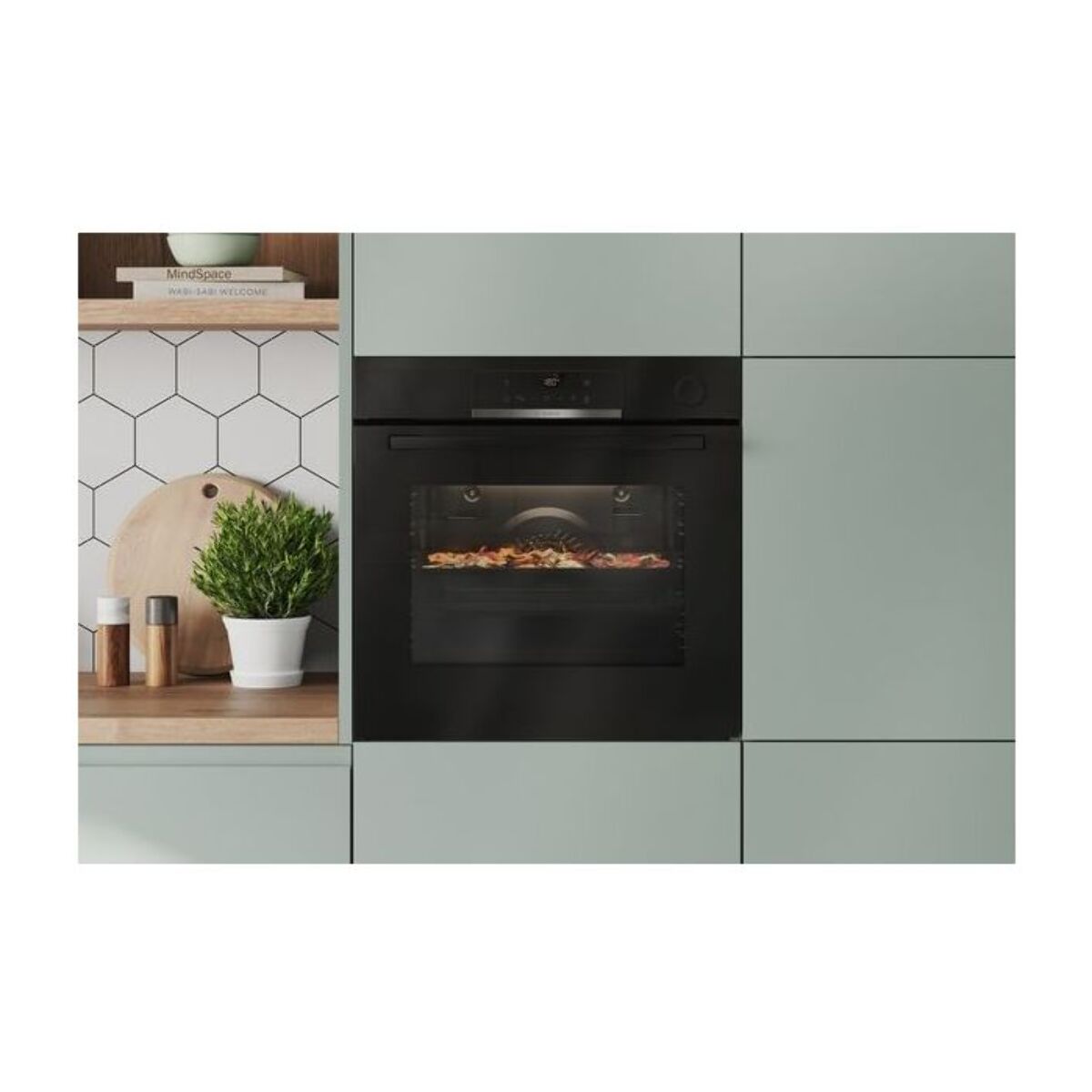 Four encastrable BOSCH HBA372BB4 - Chaleur pulsée - Hydrolyse - Pyrolyse - Porte froide - Mode Friture Sans Huile Air Fry