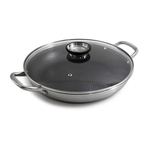 Plat à paëlla   triplex avec couvercle - "Black Cube"