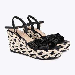 Zeppe plateau con dettaglio intrecciato