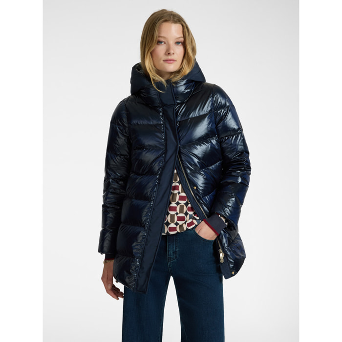 Elena Mirò - Chaqueta de plumas con capucha - Azul