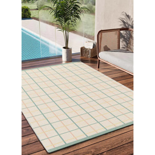 MANILA Alfombra geométrica de exterior-interior en tonos pastel, varias medidas disponibles.