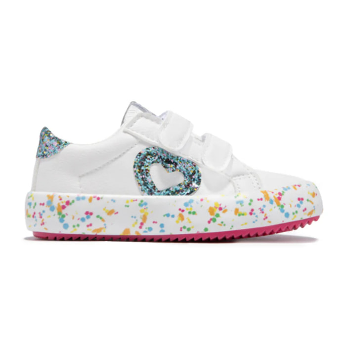 Zapatillas De Bebé Confeti Glitter Blanco
