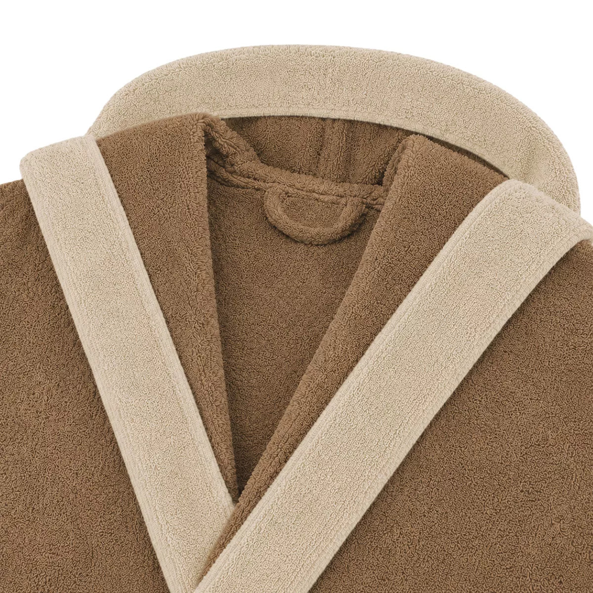 Peignoir a capuche pur coton 380 g/m² uni beige marron Club chocolat