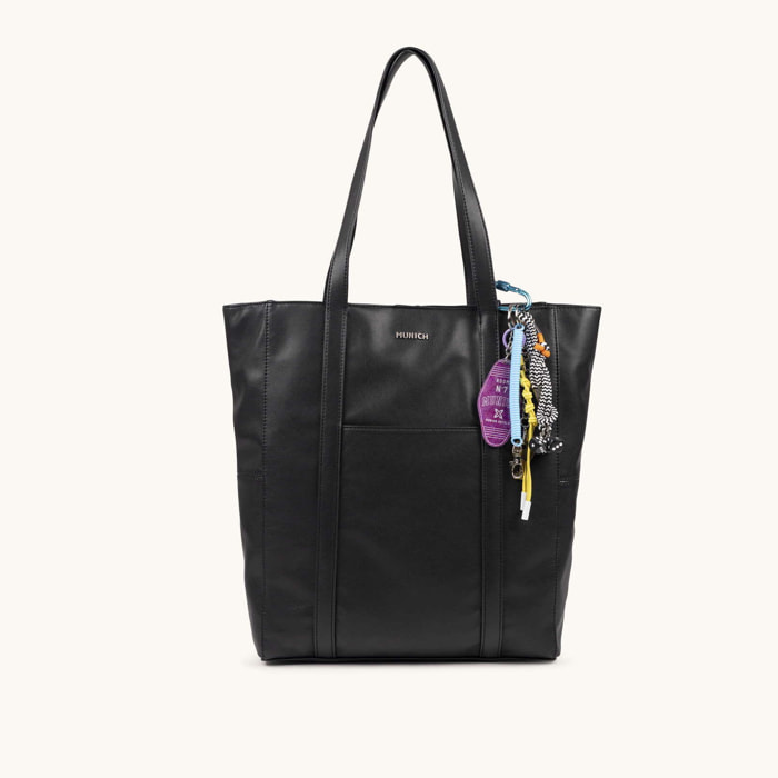 Bolso Shopper Negro con Charms Extraíbles CHARMS SHOPPER BLACK