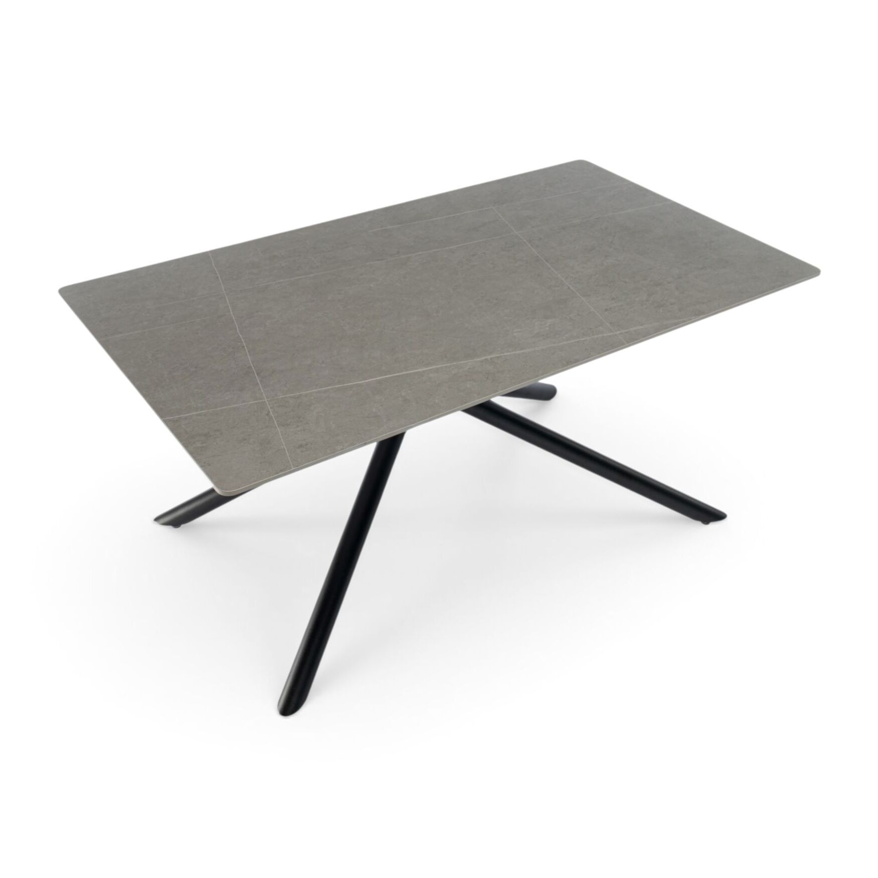 Tavolo MACINAGGIO in ceramica finitura pietra grigio