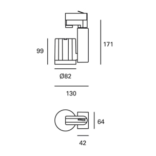Forlight Proyector IP20 Onyx LED 20W 3000K Blanco 1745Lm