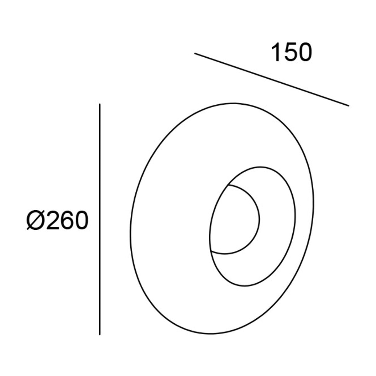 LEDS C4 Trip Glass - Aplique de Pared Interior E14 Aluminio Negro y Cristal