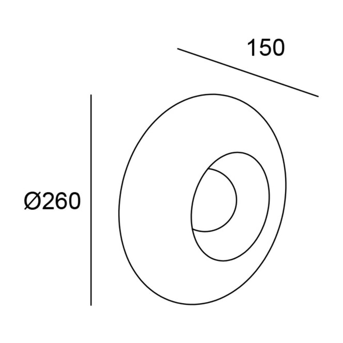 LEDS C4 Trip Glass - Aplique de Pared Interior E14 Aluminio Negro y Cristal
