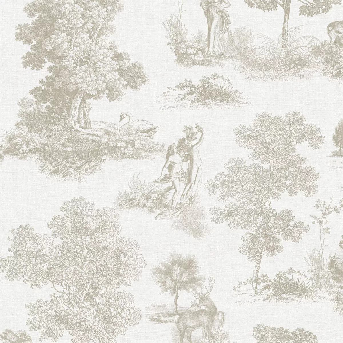 Serviette pur lin 165 g/m² imprimé beige Poesie naturel