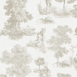 Serviette pur lin 165 g/m² imprimé beige Poesie naturel