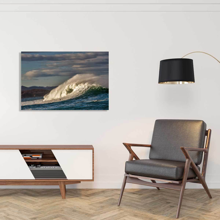 Tableau paysage ocean vague belharra  Toile imprimée