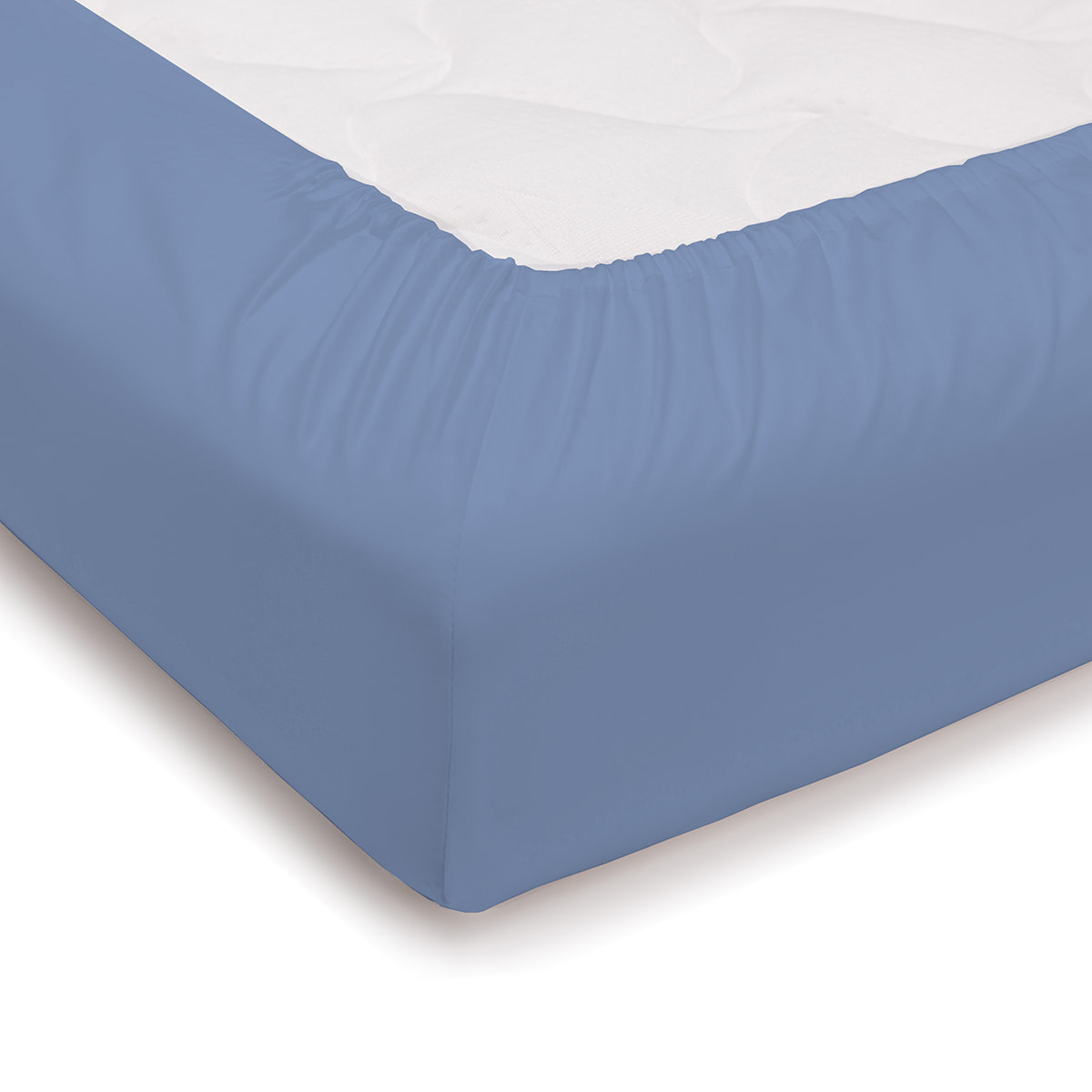 Lenzuolo sotto con angoli tinta unita azzurro