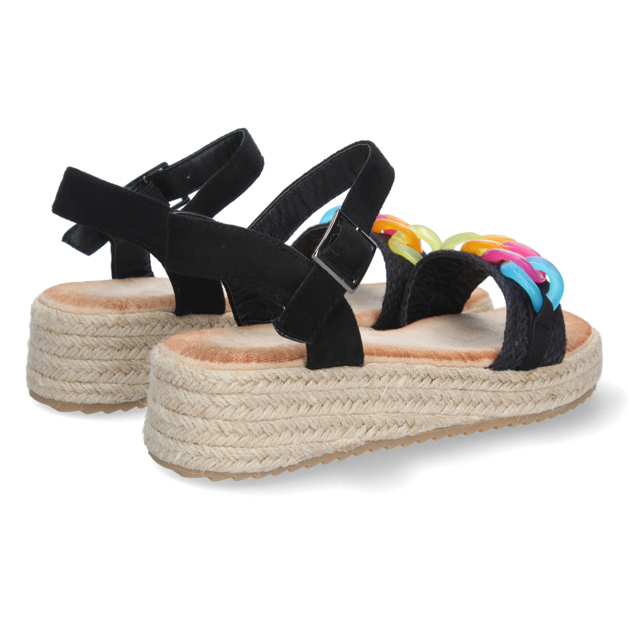 Sandalia de Plataforma con Hebilla