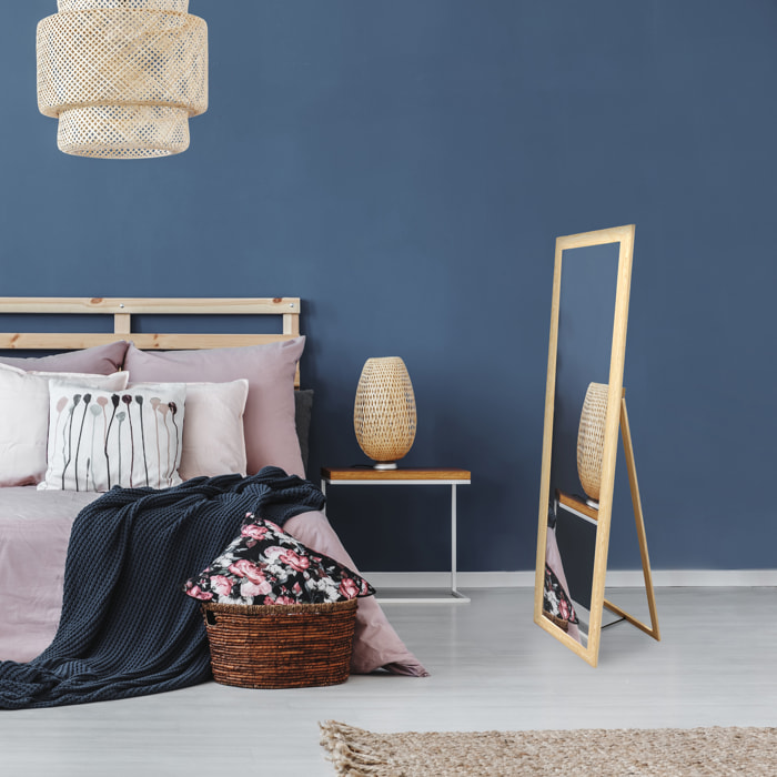 Miroir En Bois Sur Pied 39x150cm