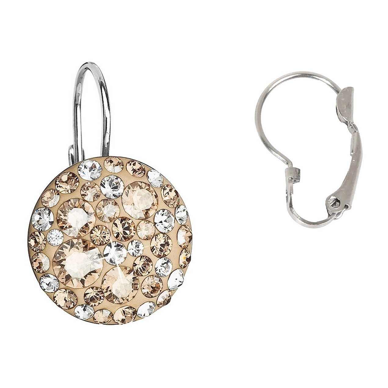 Pendientes Round Brillantin adornado con cristales de Swarovski