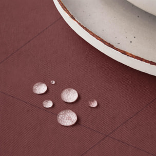Nappe anti-taches LAO BORDEAUX - en 100 % coton