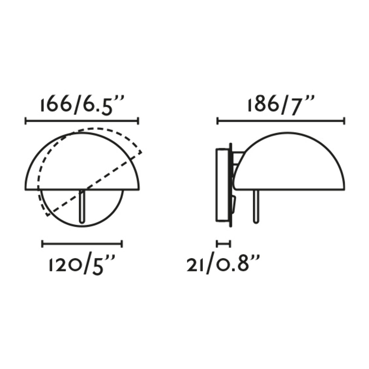 MATILDA Lampada da parete nera