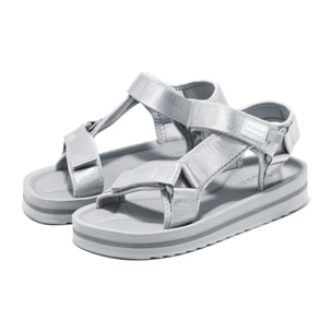 Sandalias Mujer Forest High Franjas Plata