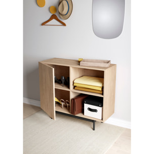 Aparador 1 puerta Printed roble 78x90x34 cm