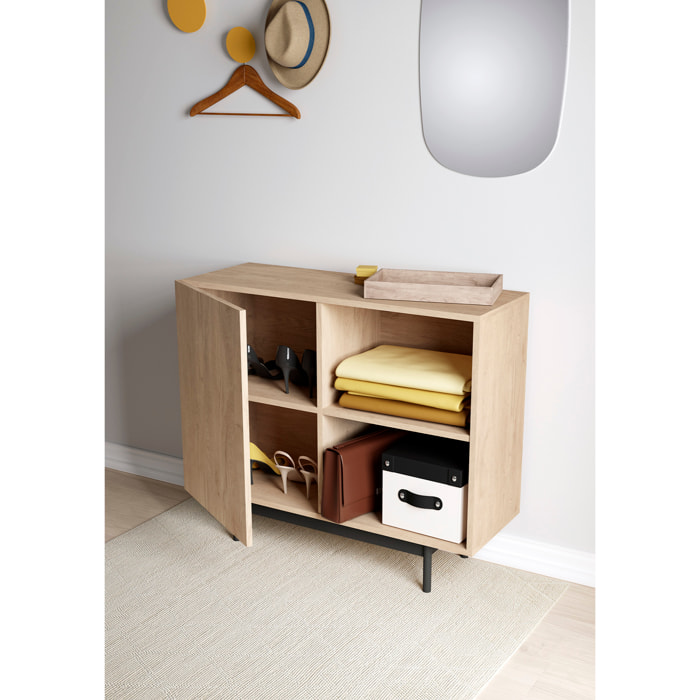 Aparador 1 puerta Printed roble 78x90x34 cm