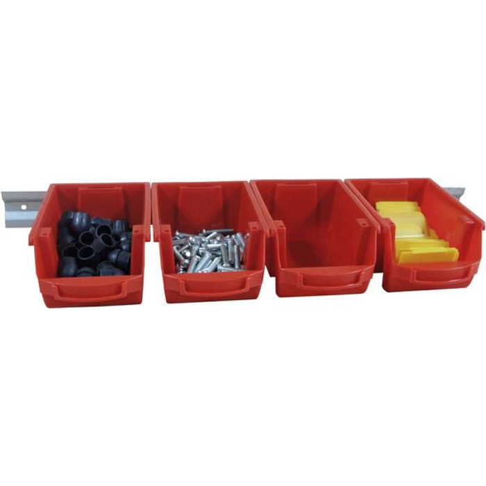 Bac à bec PP emboit. à vide 28L VISO 101X157X70 mm - Rouge - SPACY5R