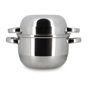 Marmite à moules 2.7l en acier inoxydable 18cm