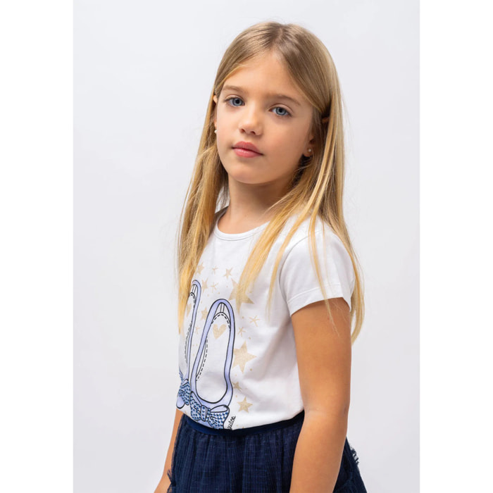 Camiseta de Niña Bailarinas Celeste