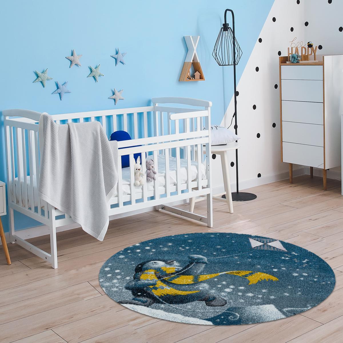 Tapis enfant tissé motif animaux ROSO