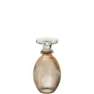 J-Line chandelier/vase Malik - verre - taupe/transparent