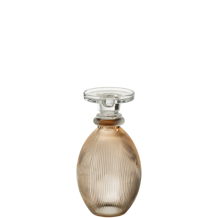 J-Line chandelier/vase Malik - verre - taupe/transparent