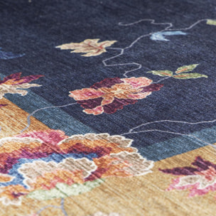 Tapis salon et chambre tissé motif floral LUHE