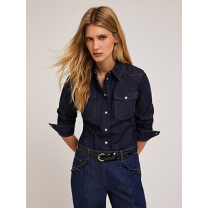 Motivi - Camisa de tejido vaquero - Azul