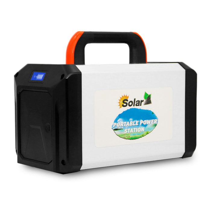 Estación de energía portátil EG004PB. 500W y batería de 12V 50Ah. Con panel solar de 100W incluido.