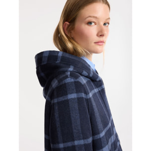 Elena Mirò - Cappotto casual fantasia checks - Blu