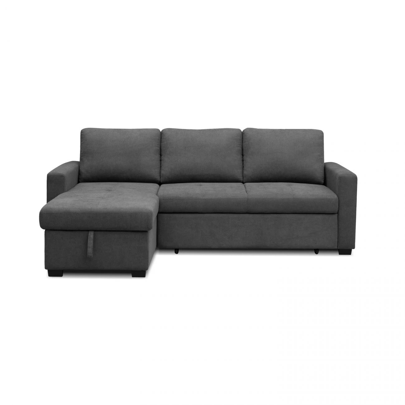 Sofá cama con chaiselongue reversible 4 plazas Saira Gris