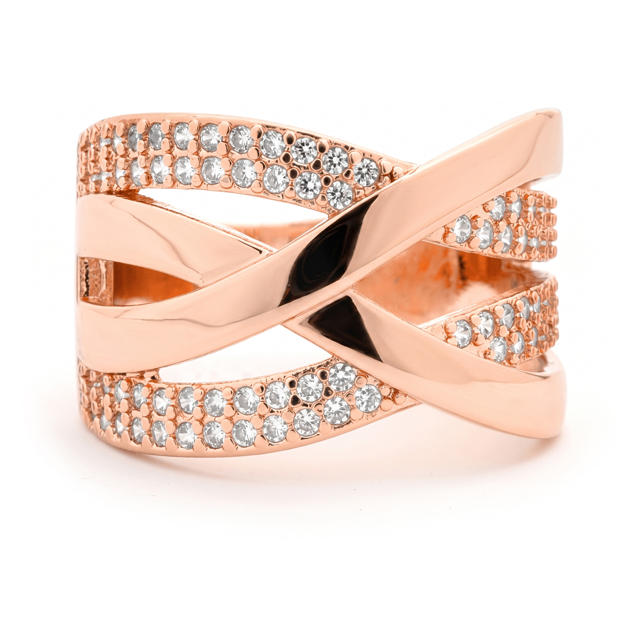 Anillo Miakta acabado oro rosa 18k