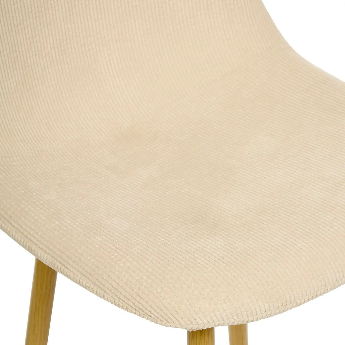 Chaise Haute de Bar Roka en Tissu Beige clair L42xP48xH93 cm