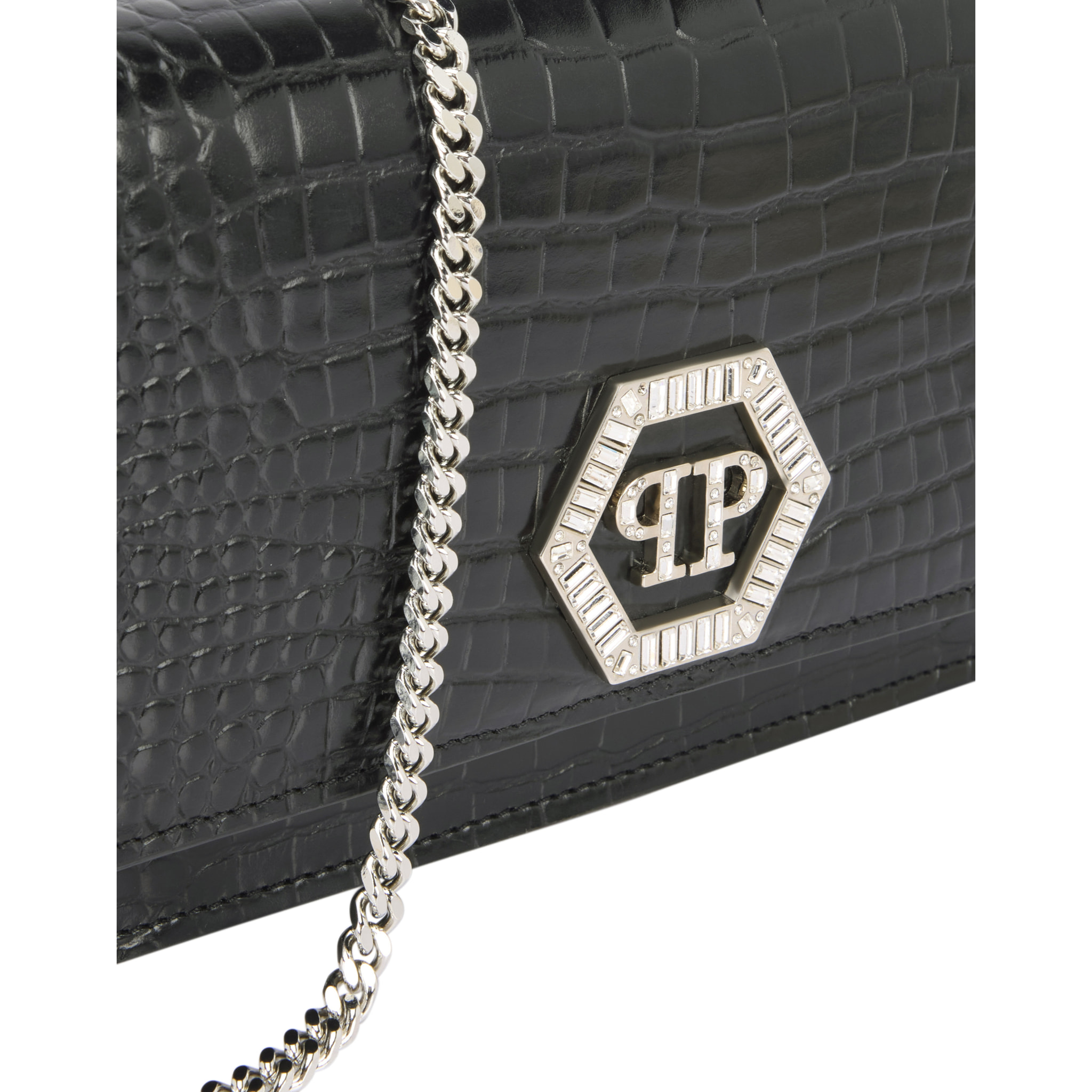 PHILIPP PLEIN Clutch Bag Cocco Hexagon