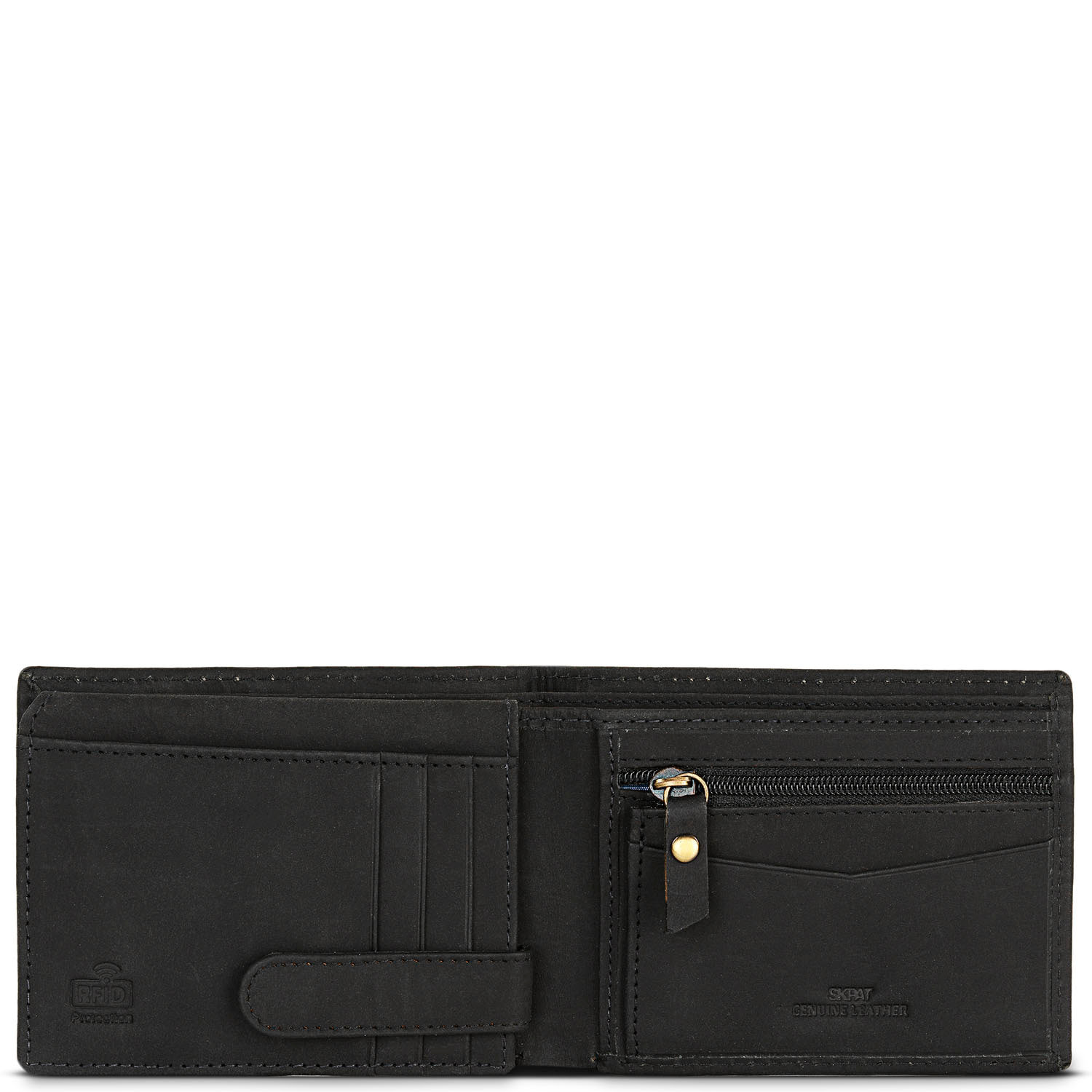 Cartera Hombre Piel Skpat Vintage Negro