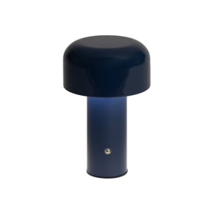 Lampe à poser LED sans fil rechargeable Victor bleu Ø 13cm